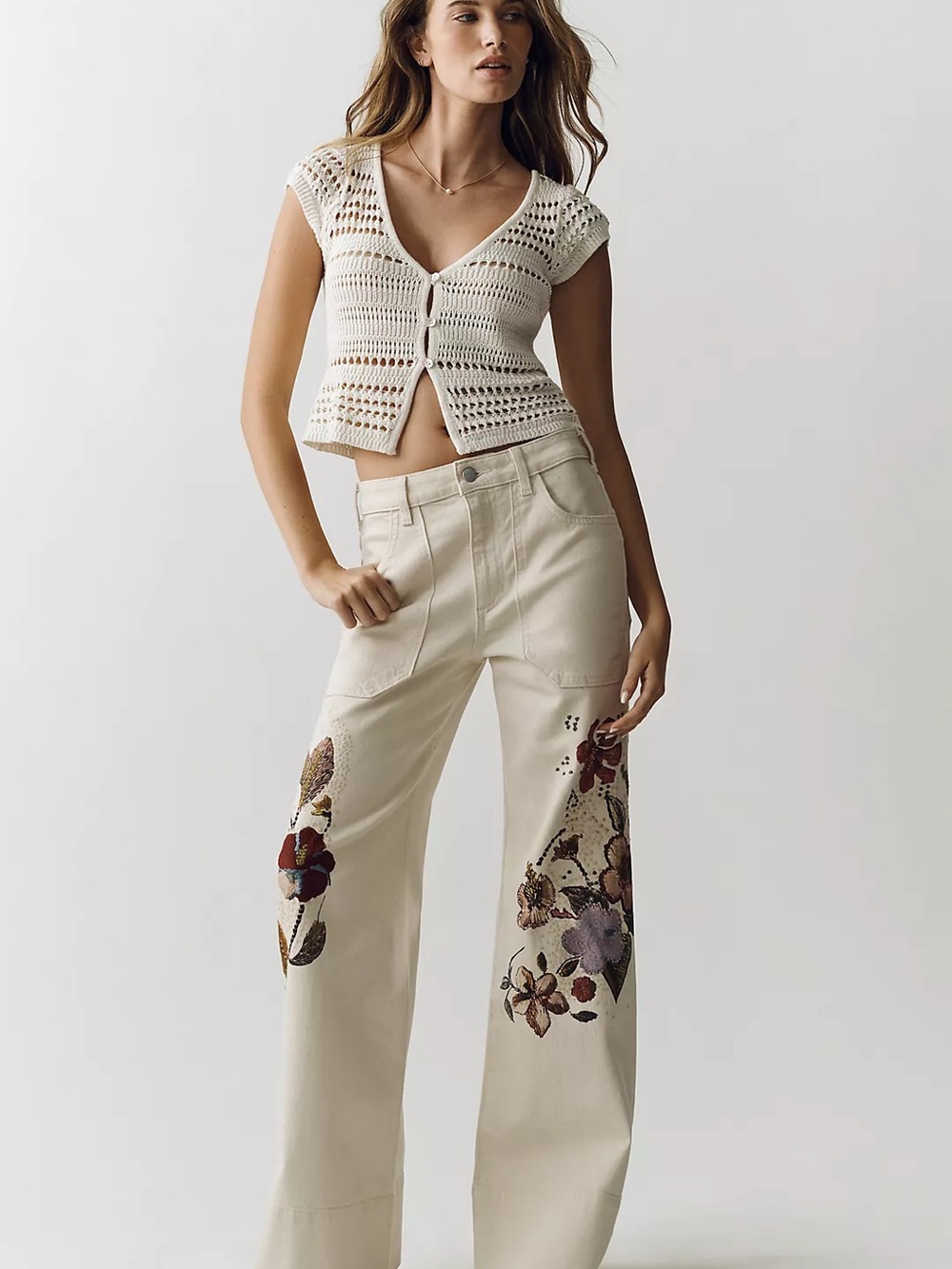 Pilcro Rylan High-Rise Relaxed Flared Jeans